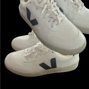Veja Women’s  White Sneakers with Black Accents